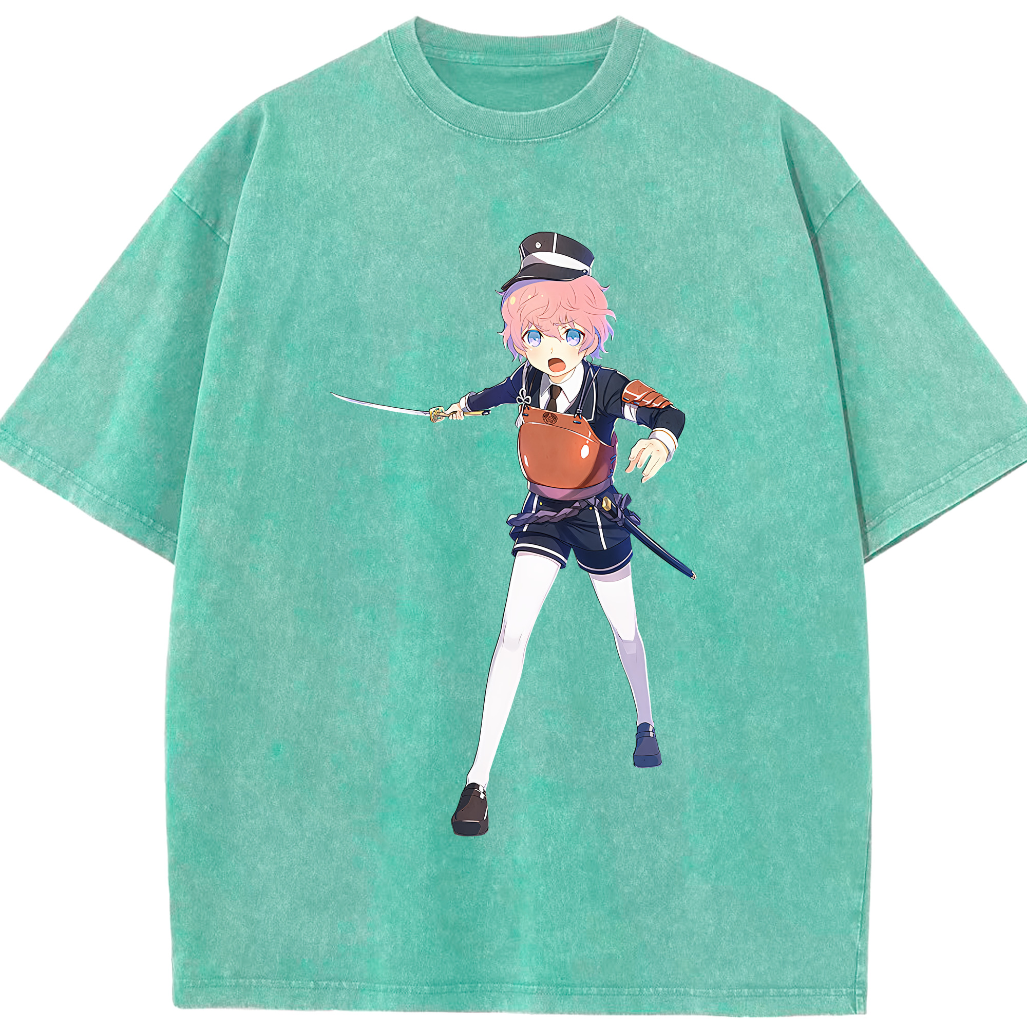 （画像用） 刀剣乱舞 Touken Ranbu 綿100% ヴィンテージ風 半袖Tシャツ（フロントプリント）